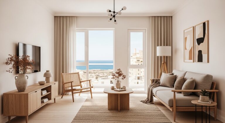 Location logement à Malte — appartement meublé moderne avec vue sur la mer Méditerranée